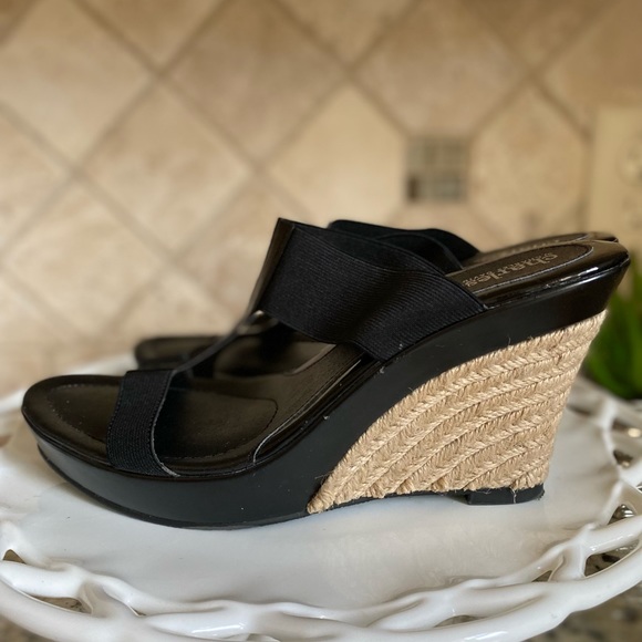 Charles by Charles David Black T-Strap Espadrilles size 10 - Picture 7 of 12